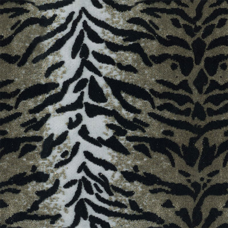 Alta qualidade Jacquard Velvet Tiger Animal Skin Pattern Sofá Fabric