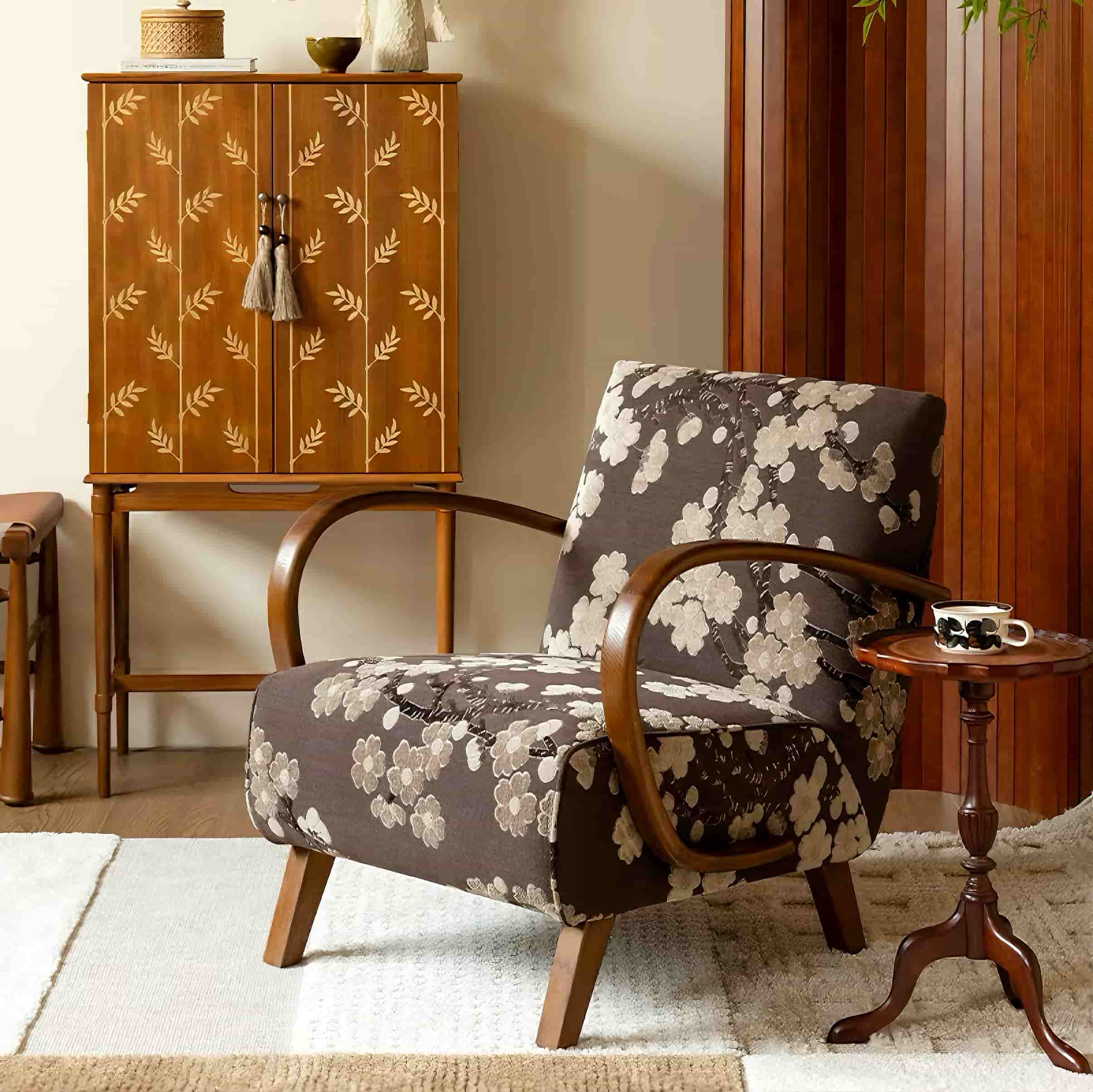 Tecido de veludo com corte jacquard com padrão de flor de ameixa de luxo de alta qualidade para decoração de casa