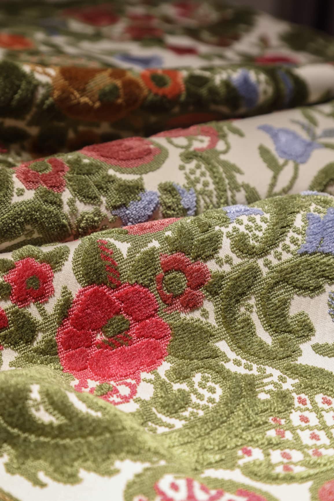 JBL Jacquard Velvet Personalização Colorido Floral Amostra Grátis Tecido Cut-Pile Têxtil Doméstico de Luxo para Sofá